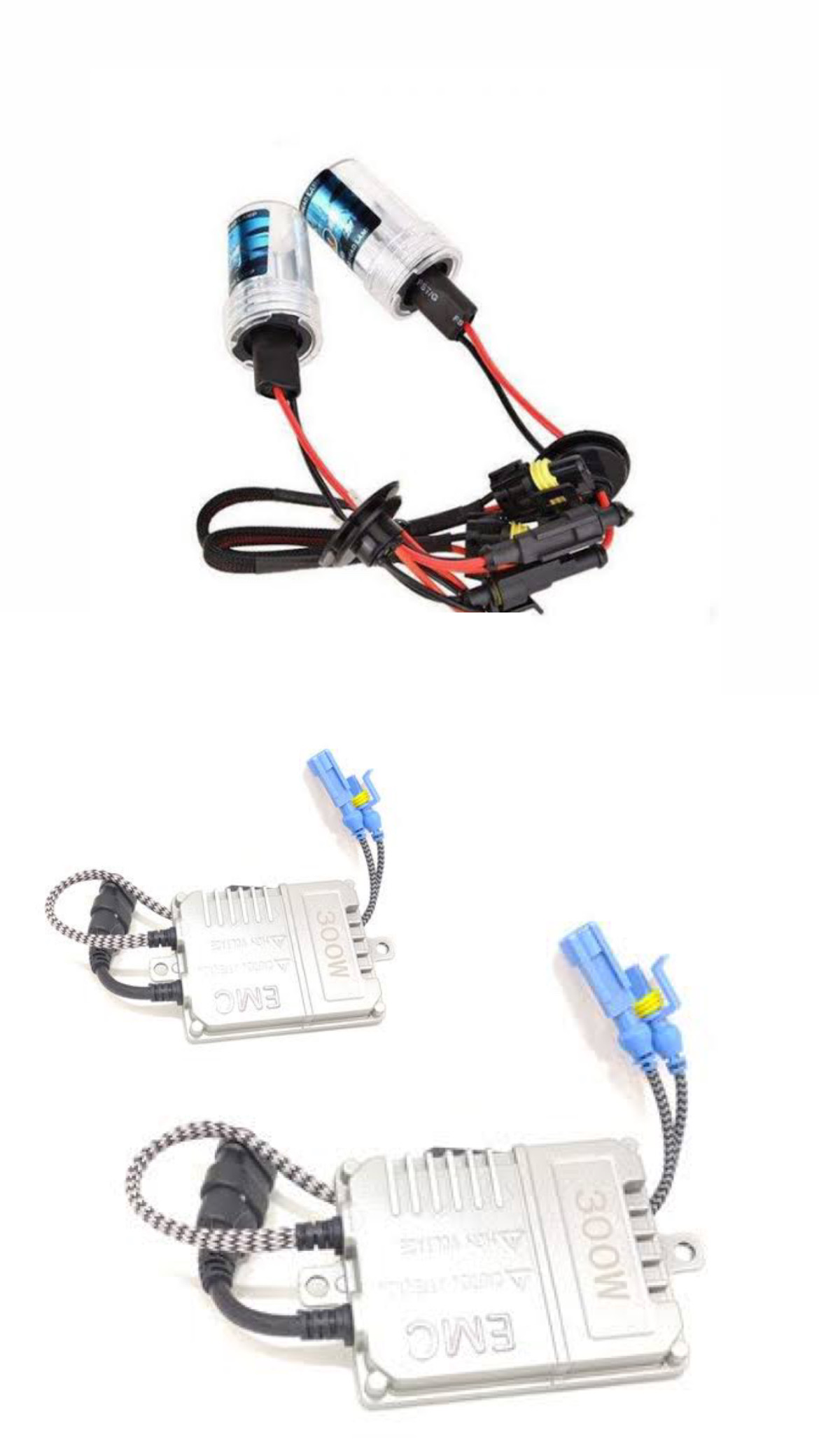 لامپ زنون خودرو ۳۰۰ وات برند لنزو (دوعدد بامپ/دوعدد ترانس)