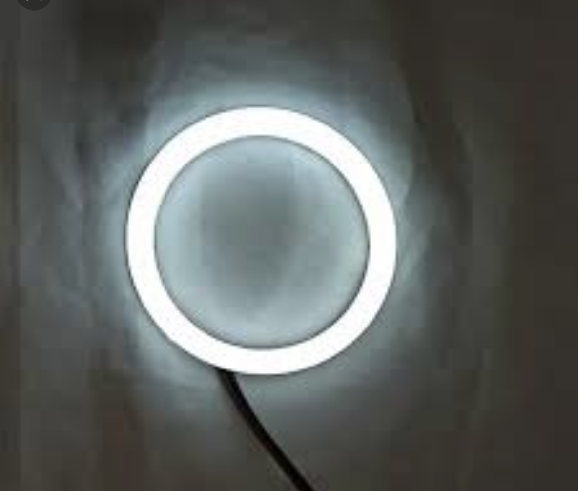 حلقه نئون چراغ جلو خودرو رنگ یخی سایز ۹ (دوعددی)
