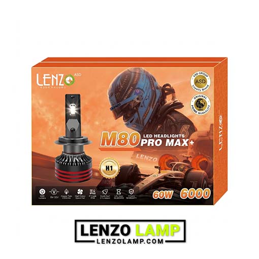 هدلایت M80pro max رنگ یخی برند لنزو پایه H1